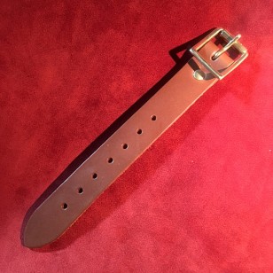 Strap - BR1C - 10" x 1" - Heavy Duty Leather Strap (Mid Brown)